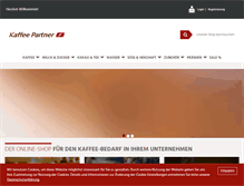 Tablet Screenshot of kaffee-partner-shop.de